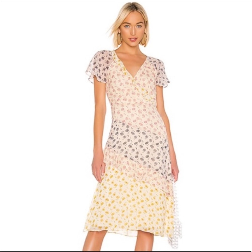 Joie Silk Floral Dress Lined Size 12